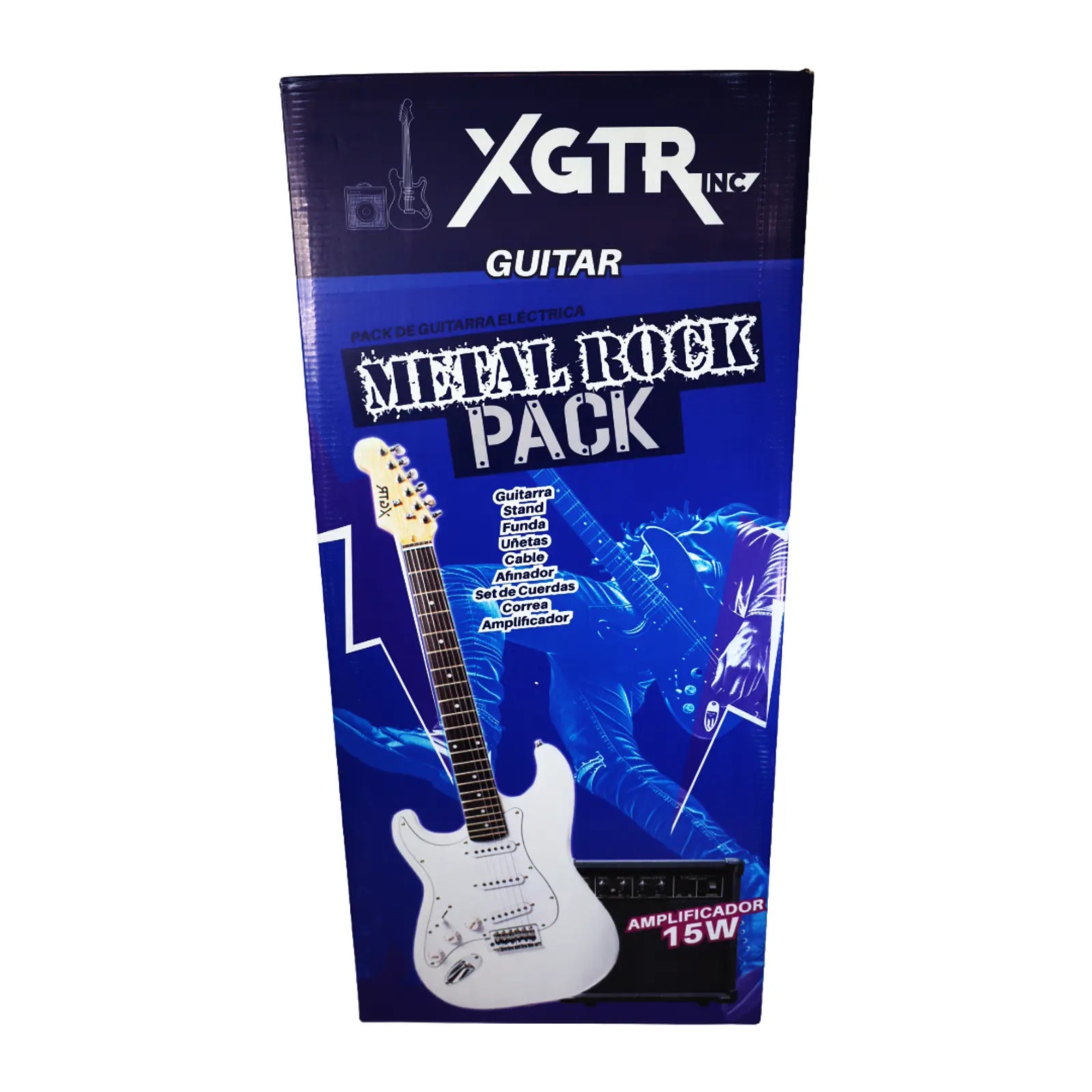 Pack Guitarra Eléctrica Left Hand Black ST111 Amp 15w XGTR