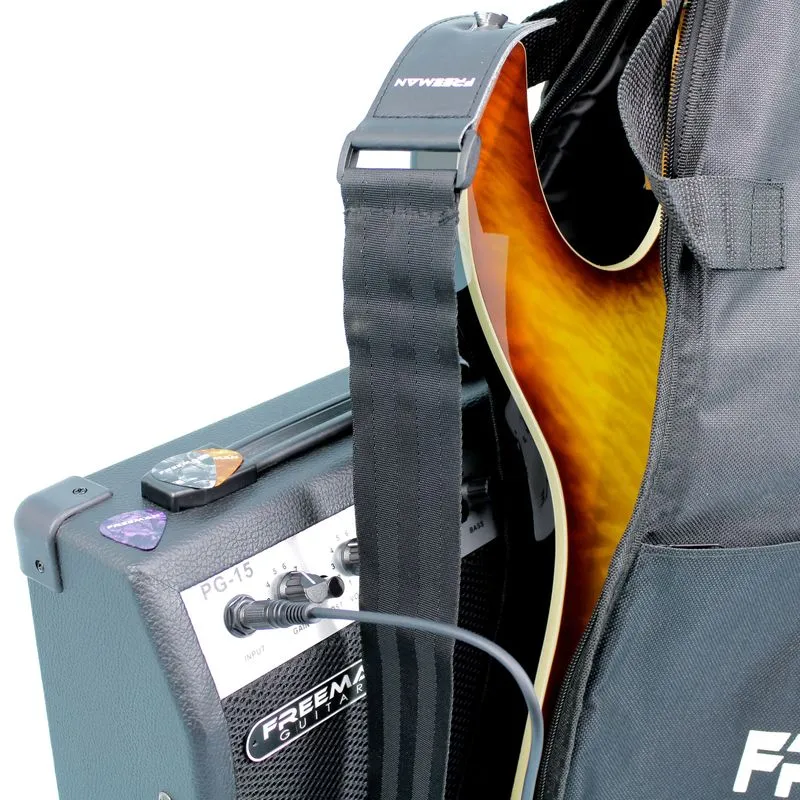 Pack de Guitarra Eléctrica RIFF MASTER Sunburst SRG-180F FMT Freeman