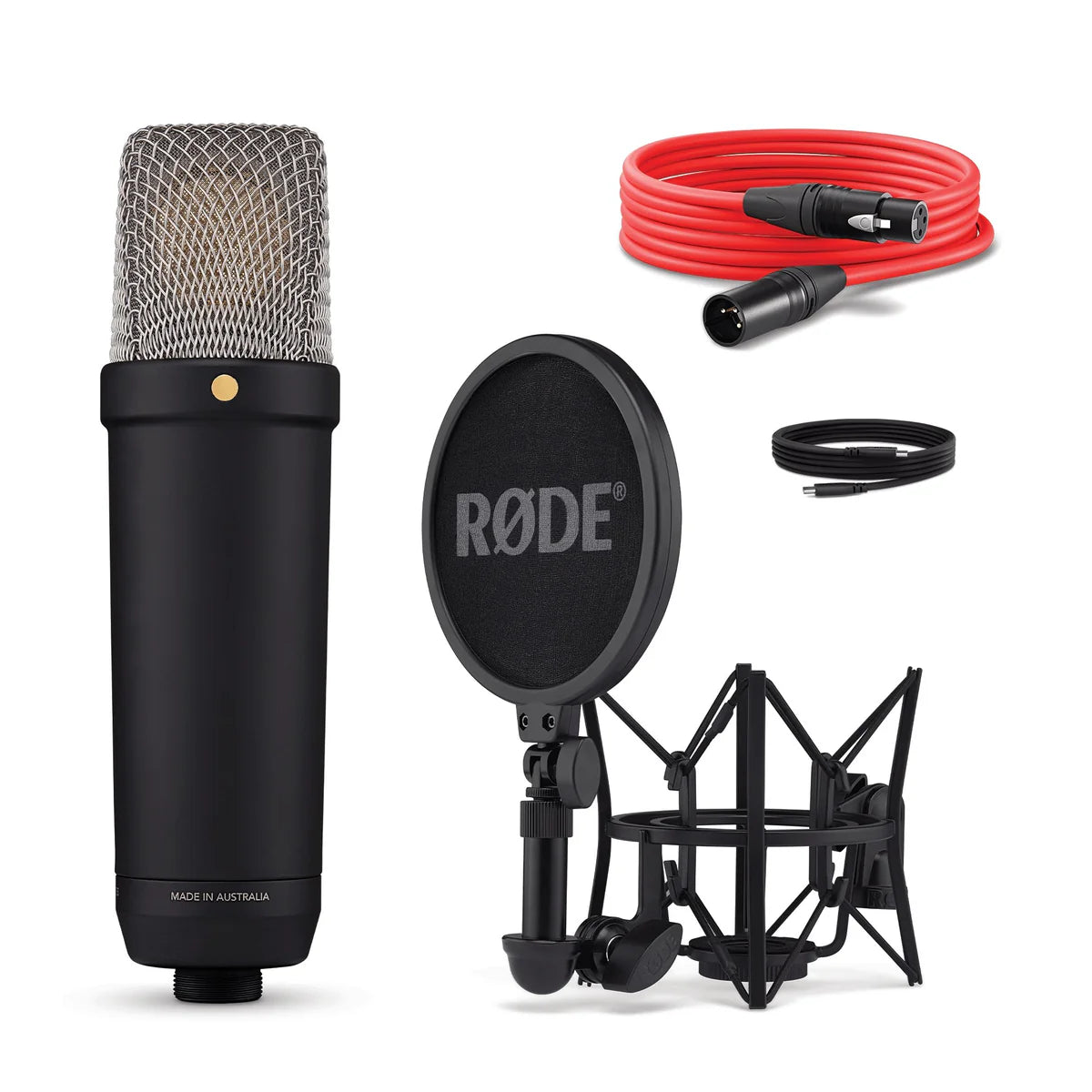 Micrófono Condensador de Estudio, XLR-USBC NT1 5th Generation BK Rode