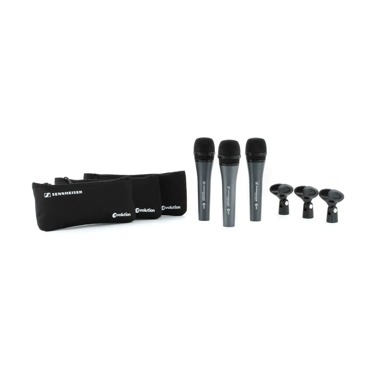 Pack de 3 micrófonos Cardioide e835 Sennheiser