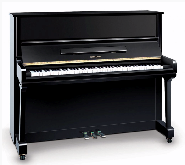 Piano Acústico Vertical Young Chang Y118 BP (incluye banqueta)