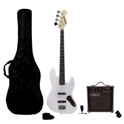 Pack Bajo Eléctrico Rockstarter White Freeman