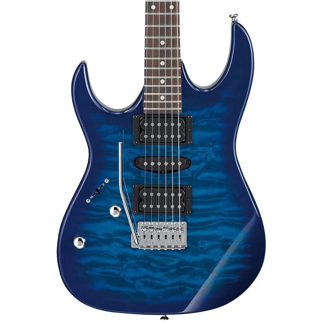 Guitarra Eléctrica Zurda GRX70AL Transparent Blue Burst Ibanez