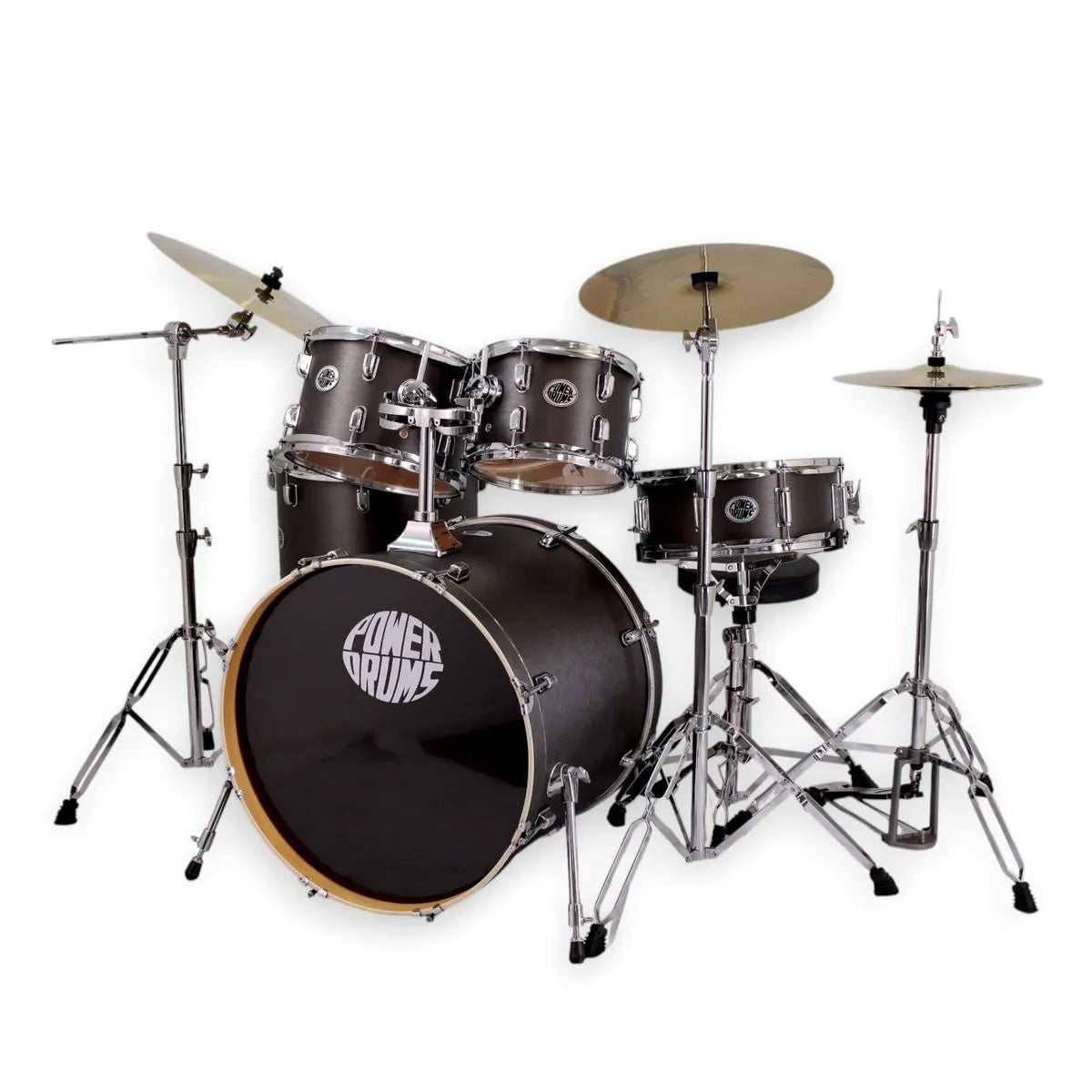 Set de Batería Acústica JJ-5 (con platillos Guzel) PowerDrums