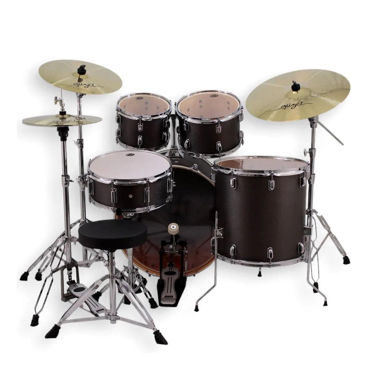 Set de Batería Acústica JJ-5 (con platillos Guzel) PowerDrums