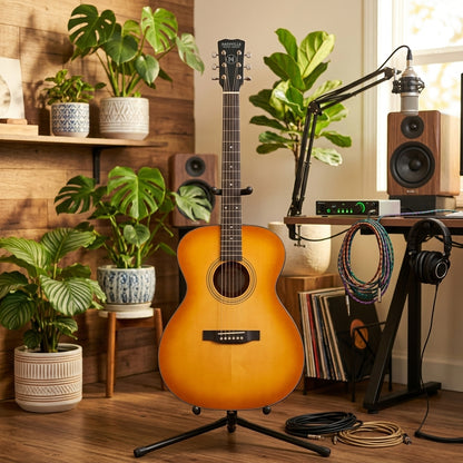Guitarra Acústica OM10EB Edgeburst con Funda NGW