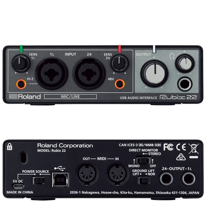 Interfaz de Audio RUBIX22 USB-IPAD-MAC-PC Roland