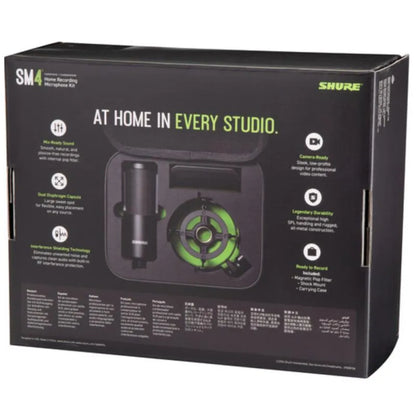 Micrófono De Condensador SM4-K BK Shure (Con funda de transporte)