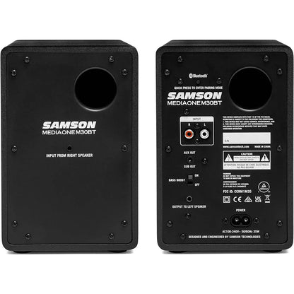 Monitores de Estudio Bluetooth 3" MediaOne M30BT Samson (Par)