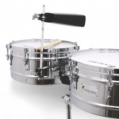 Timbaleta 14" - 15" Cromada c/Cencerro TBBC100SZ-CH Tropicana