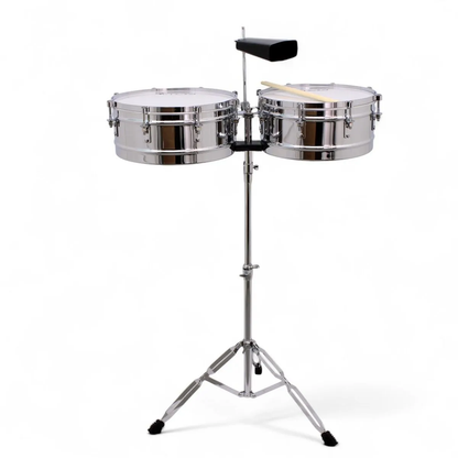 Timbaleta 14" - 15" Cromada c/Cencerro TBBC100SZ-CH Tropicana