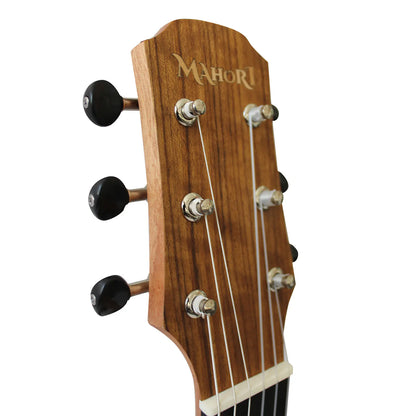 Guitarlele Walnut Solid Cutaway Mah-45CWEQ Mahori (Funda incluida)