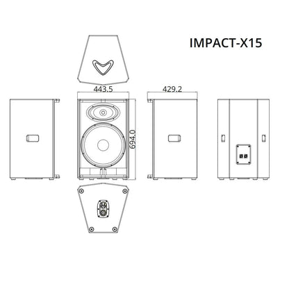 Parlante Pasivo Impact-X15 15" 350W Wharfedale