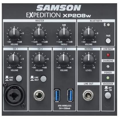 Caja Acústica Activa con Micrófono y Bluetooth XP208W Samson