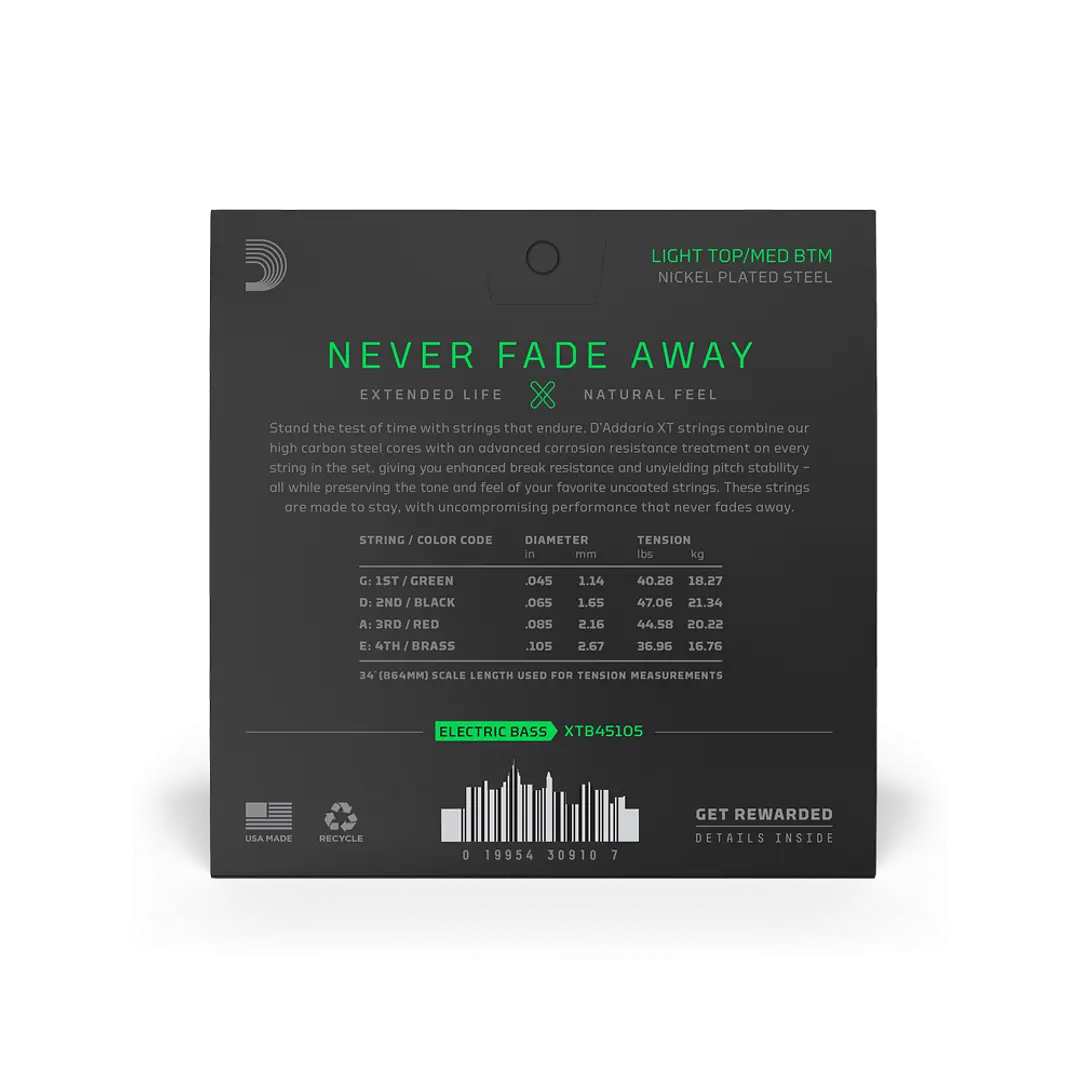 Set Cuerdas para Bajo Eléctrico XTB45105 Daddario