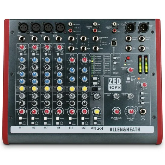 Mixer ZED10FX USB con Efectos Allen & Heath