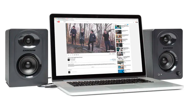 Monitores de Estudio Bluetooth 3" MediaOne M30BT Samson (Par)