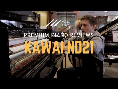 Piano Vertical ND-21 Ebony Polish Kawai (incluye sillín)